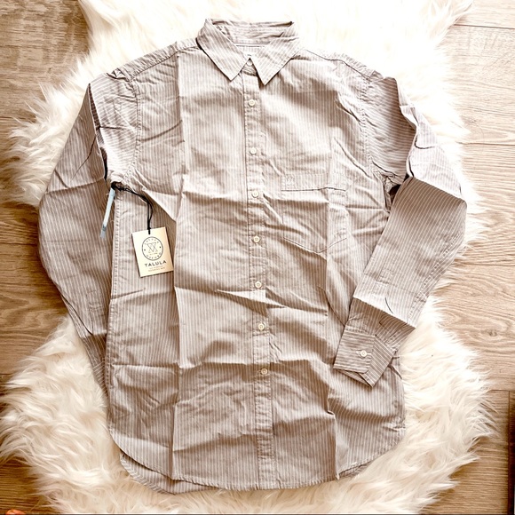 Talula Oxford Boyfriend Shirt - Pin Striped Oversized Fit - Picture 1 of 4